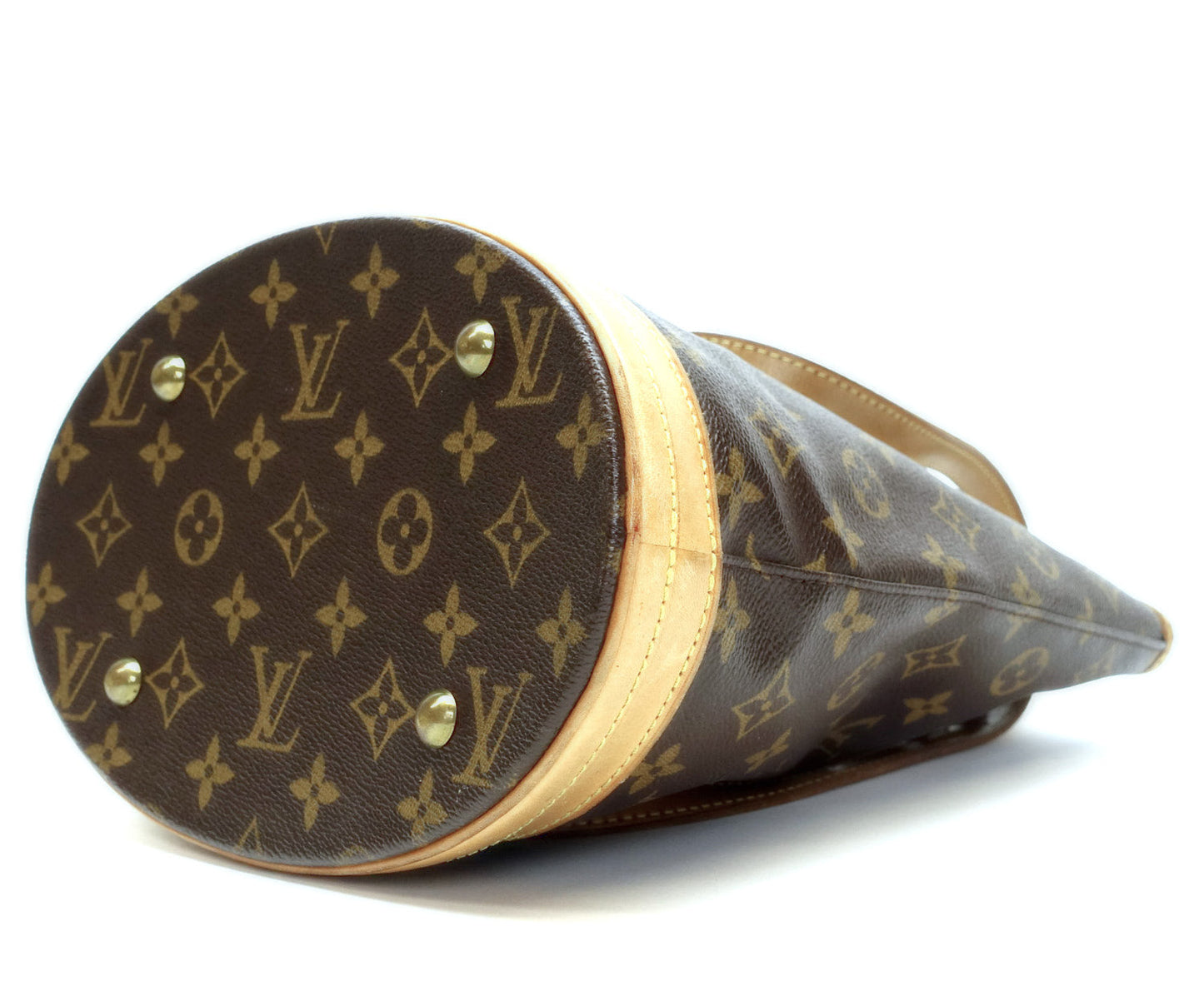 Louis Vuitto Petit Bucket Monogram Canvas Shoulder Bag with Pochette Bag