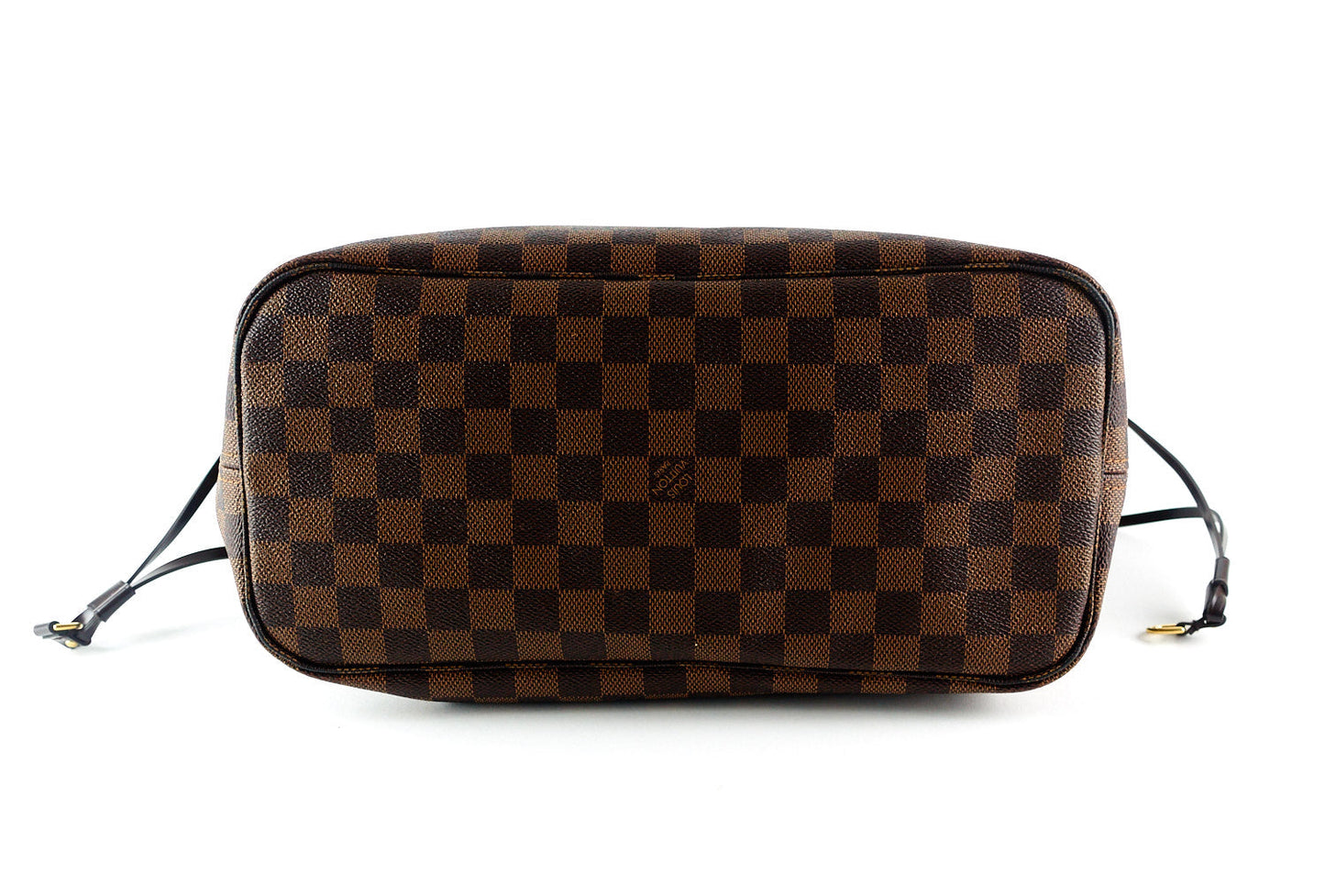 Louis Vuitto Neverfull MM Damier EbÃ¨ne Canvas Tote Bag with Pouch