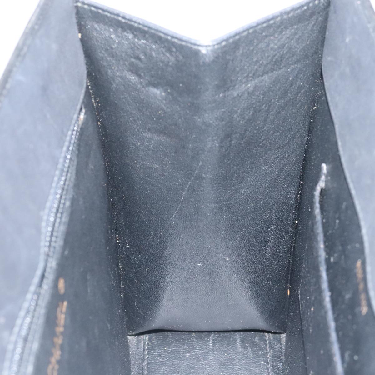 CHANEL Hand Bag Lamb Skin Black CC PP002