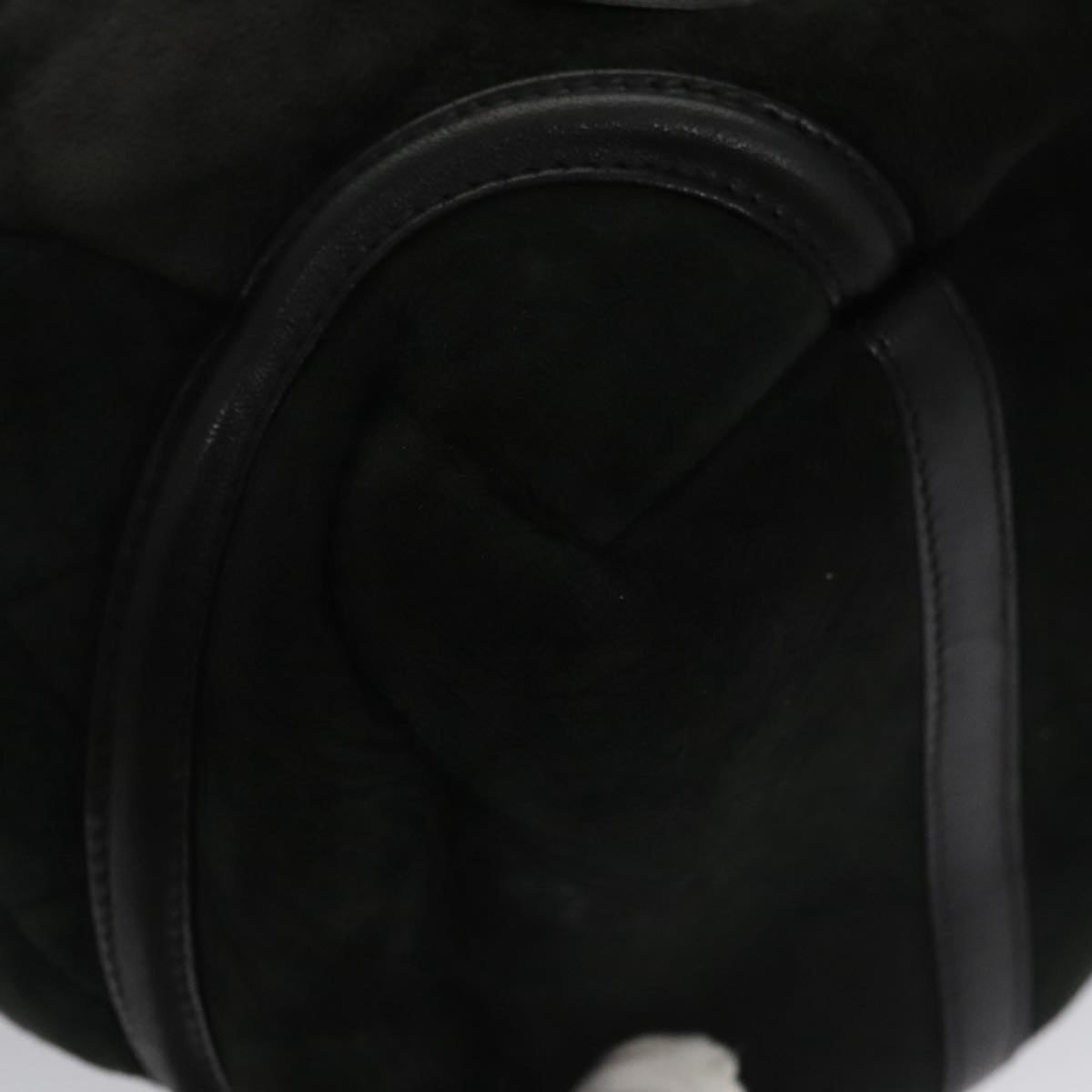 CHANEL Hand Bag Mouton Black CC PP007