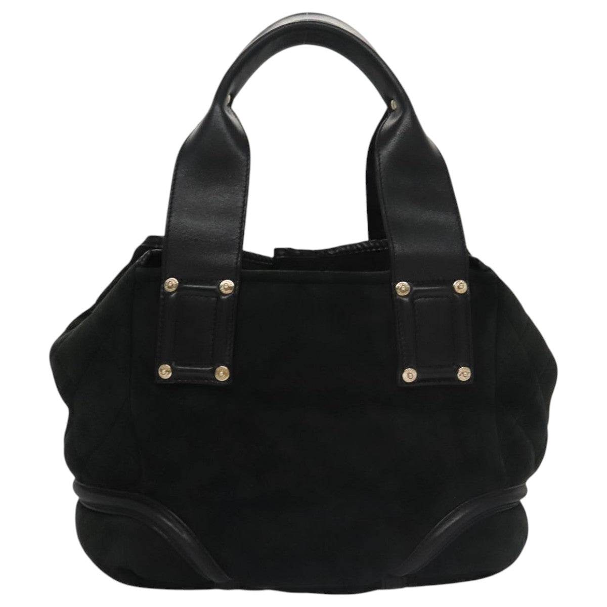 CHANEL Hand Bag Mouton Black CC PP007
