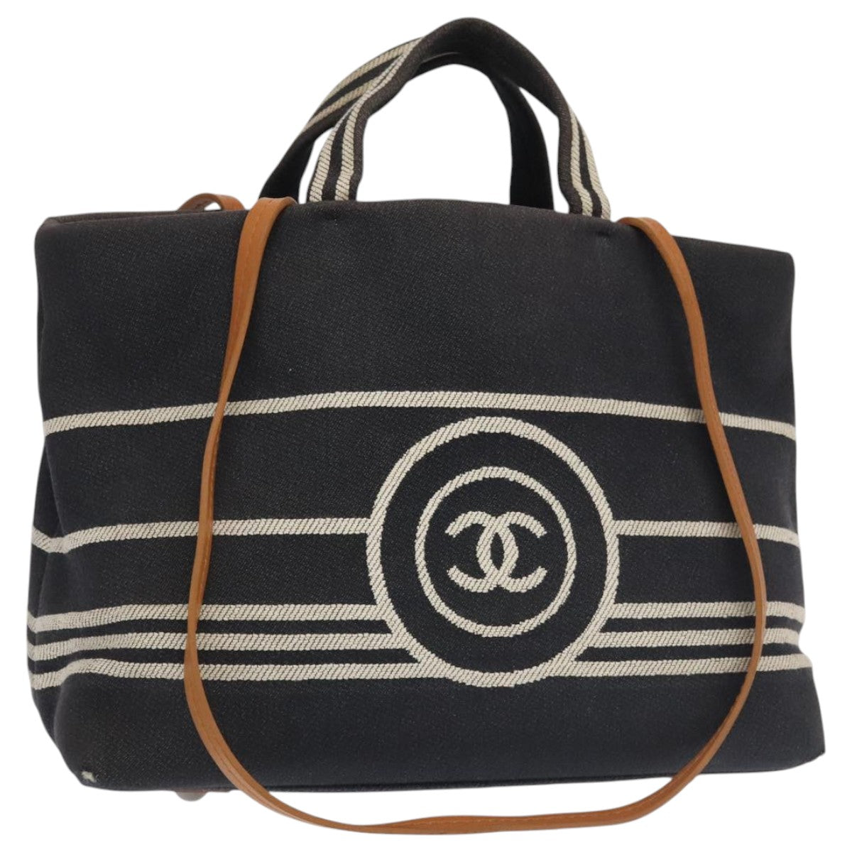 CHANEL Tote Bag Denim Navy CC PP037
