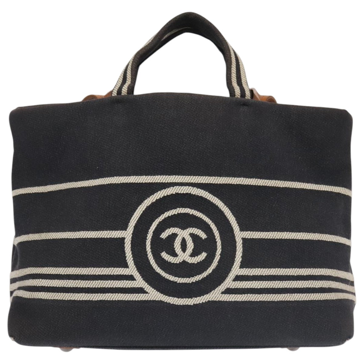 CHANEL Tote Bag Denim Navy CC PP037