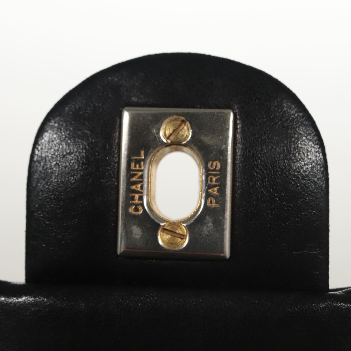 CHANEL Mini Materasse 17 Chain Shoulder Bag Lamb Skin Black Gold CC PP038