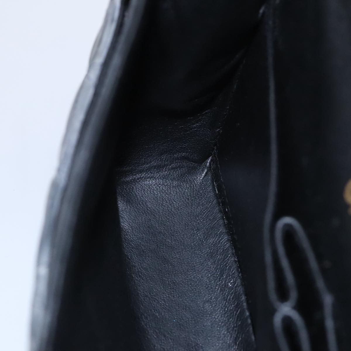 CHANEL Matelasse 23 Chain Shoulder Bag Enamel Black Gold CC PP045