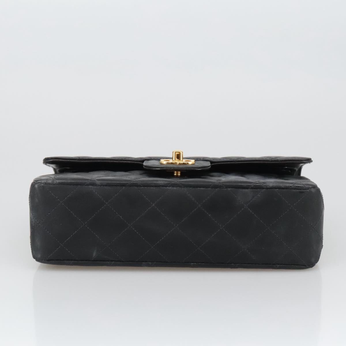CHANEL Matelasse 23 Chain Shoulder Bag Enamel Black Gold CC PP045