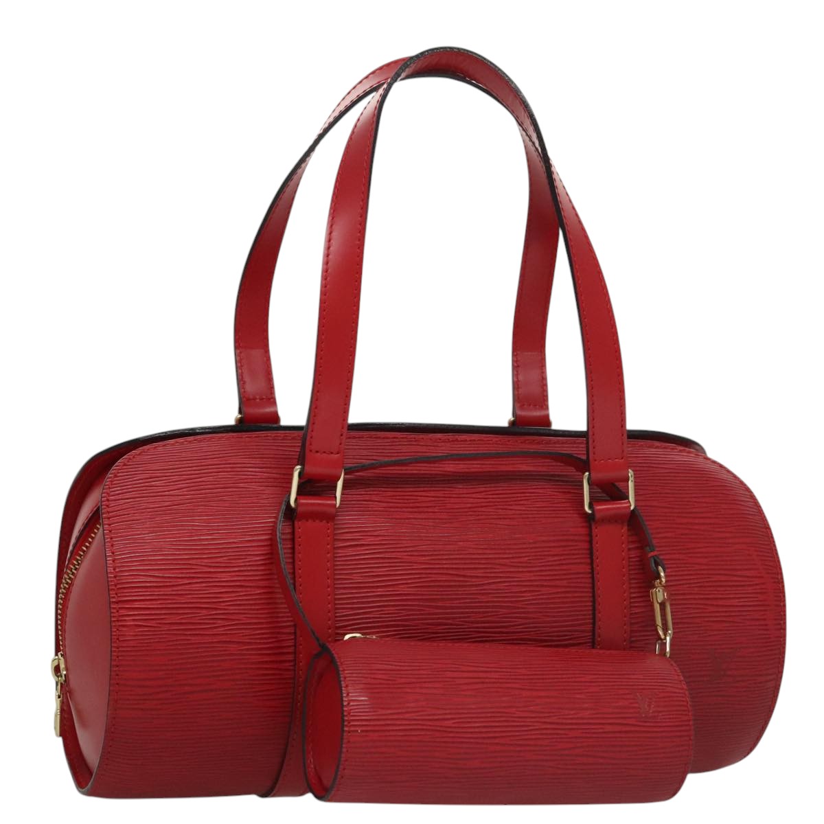 LOUIS VUITTON Epi Soufflot Hand Bag Red M52227 LV PP066