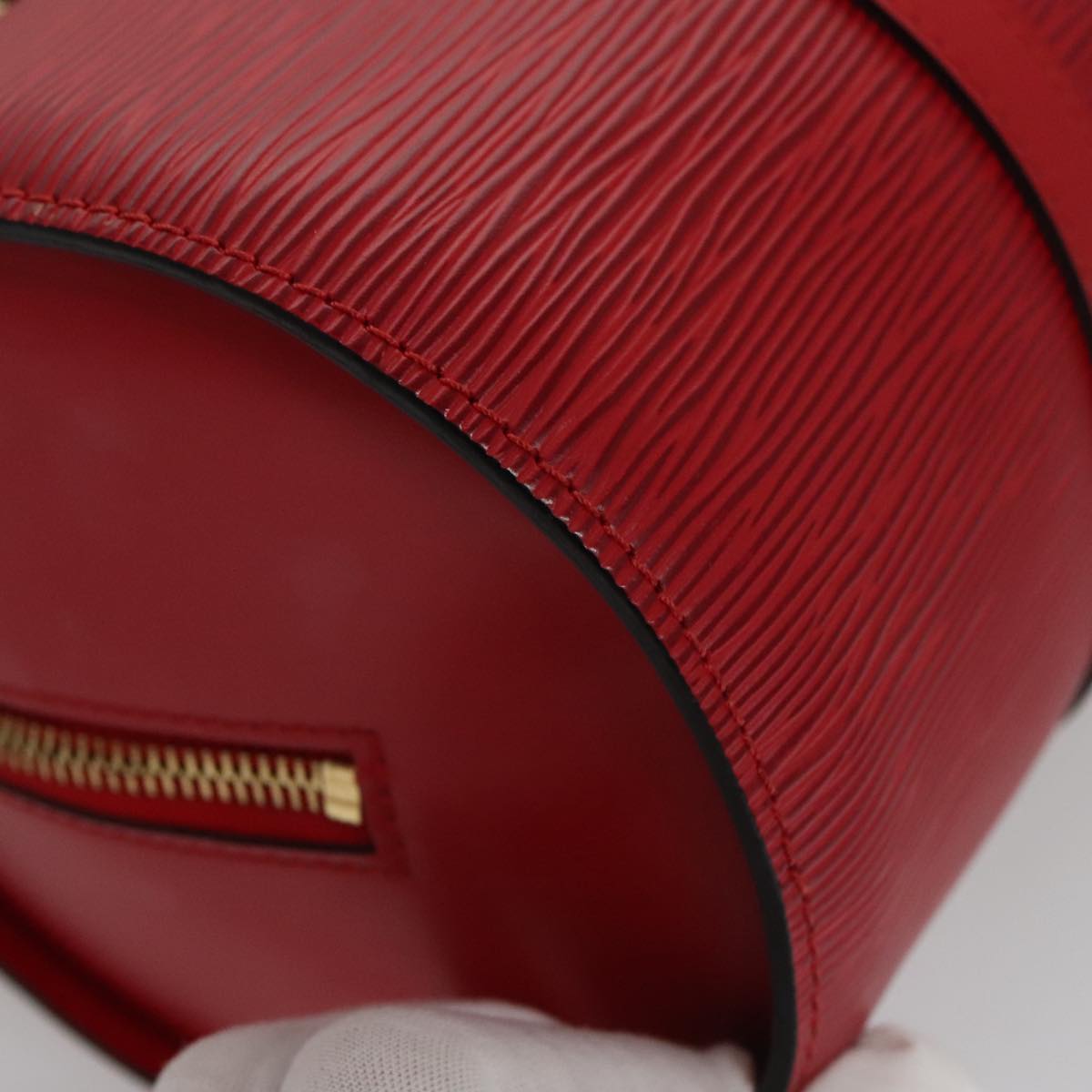 LOUIS VUITTON Epi Soufflot Hand Bag Red M52227 LV PP066