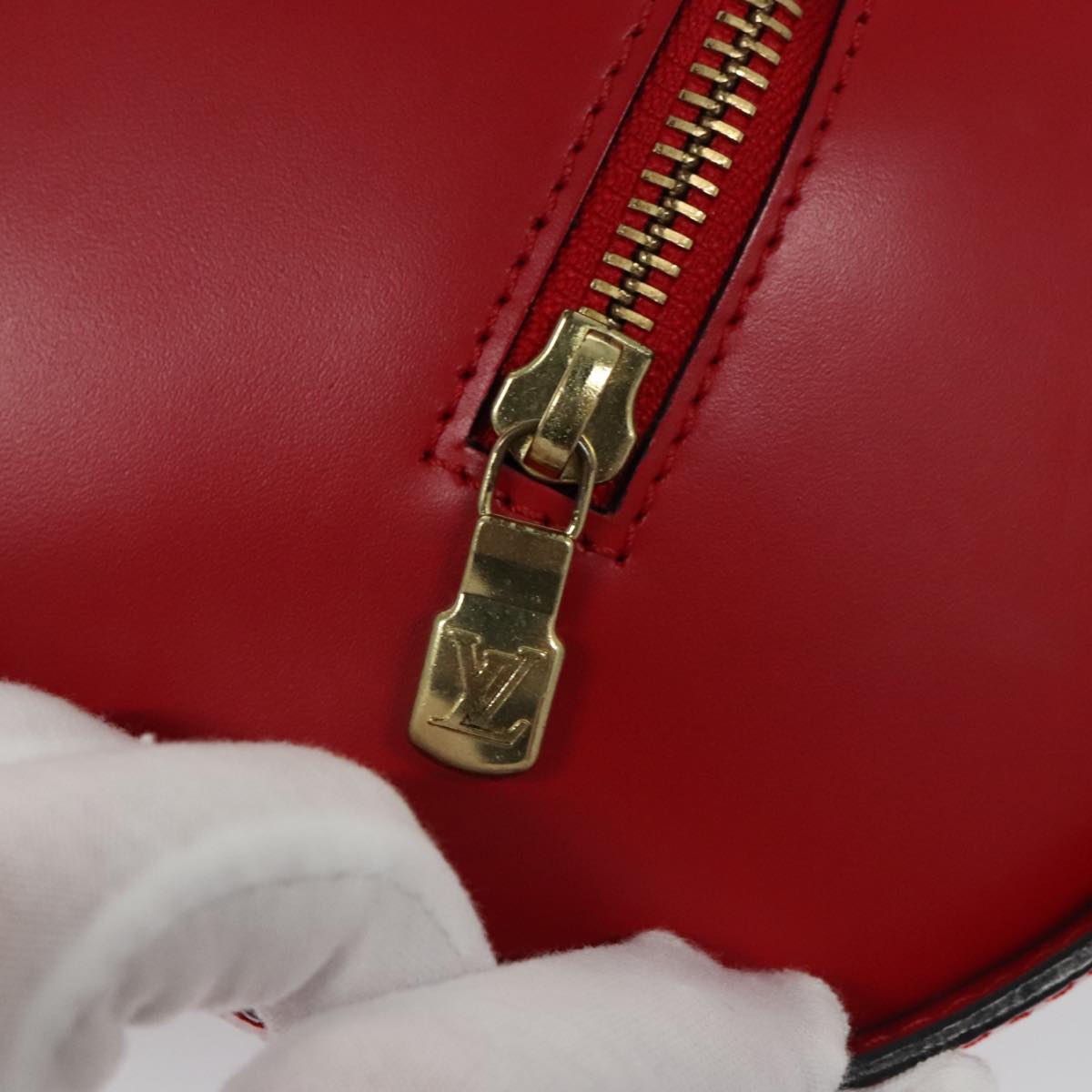 LOUIS VUITTON Epi Soufflot Hand Bag Red M52227 LV PP066