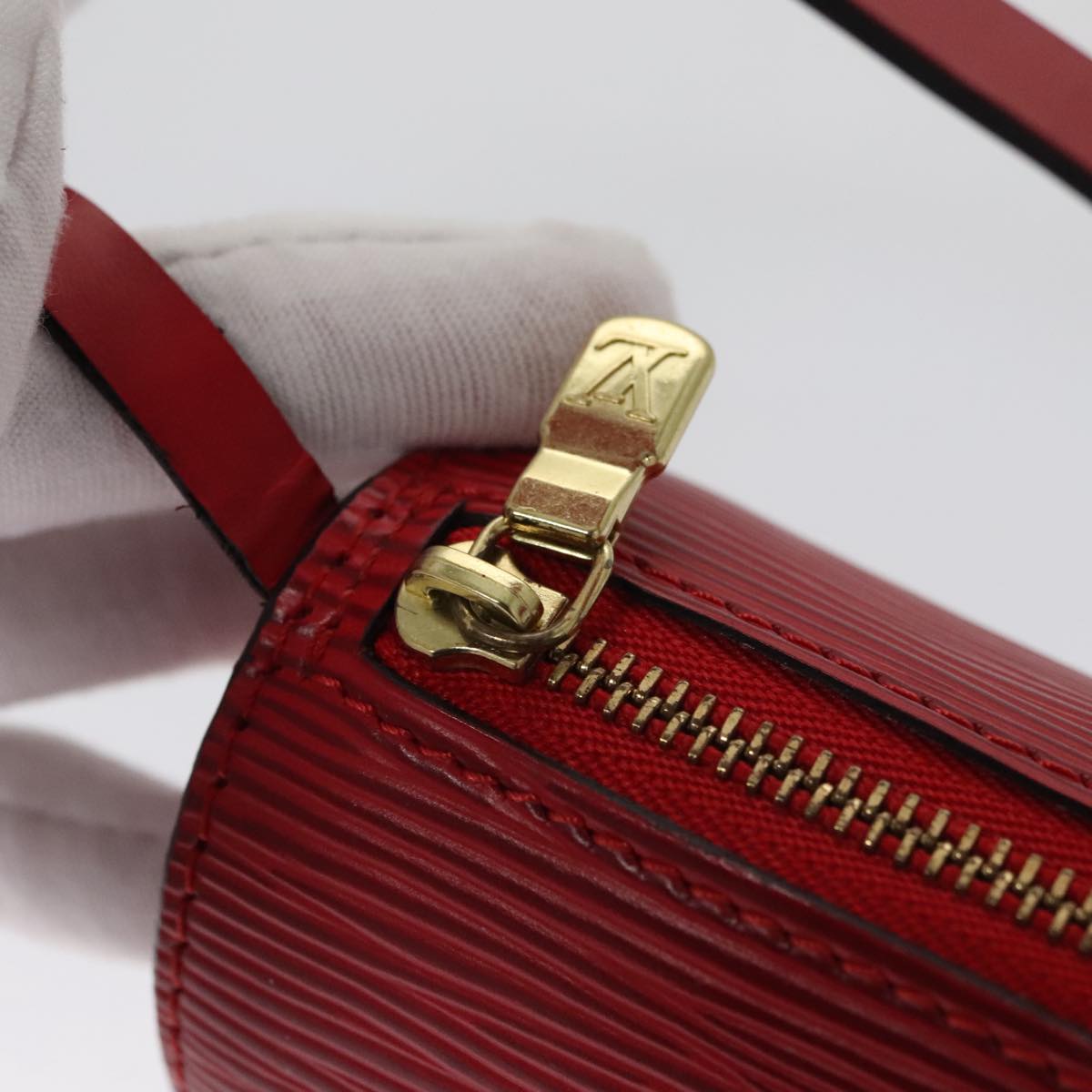LOUIS VUITTON Epi Soufflot Hand Bag Red M52227 LV PP066