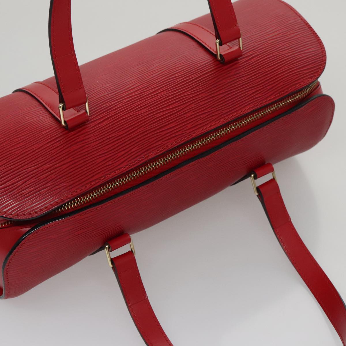 LOUIS VUITTON Epi Soufflot Hand Bag Red M52227 LV PP066