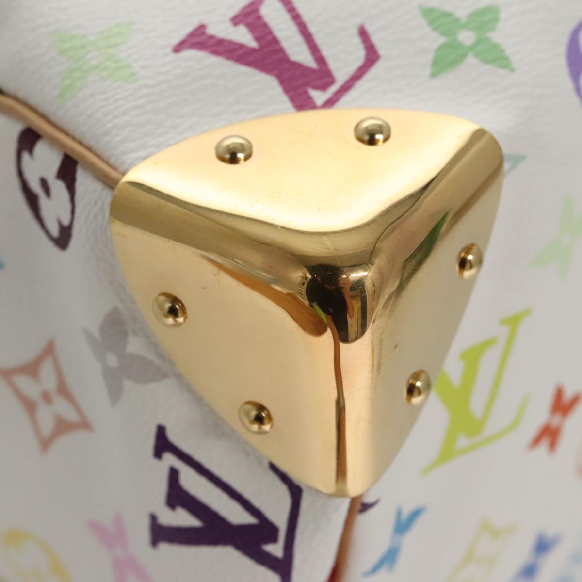 LOUIS VUITTON Monogram Multicolor Speedy 30 Hand Bag White M92643 LV PP087A