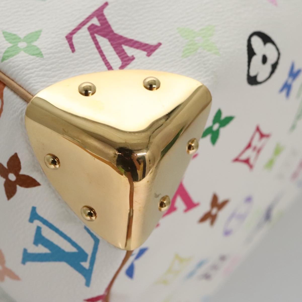 LOUIS VUITTON Monogram Multicolor Speedy 30 Hand Bag White M92643 LV PP087A