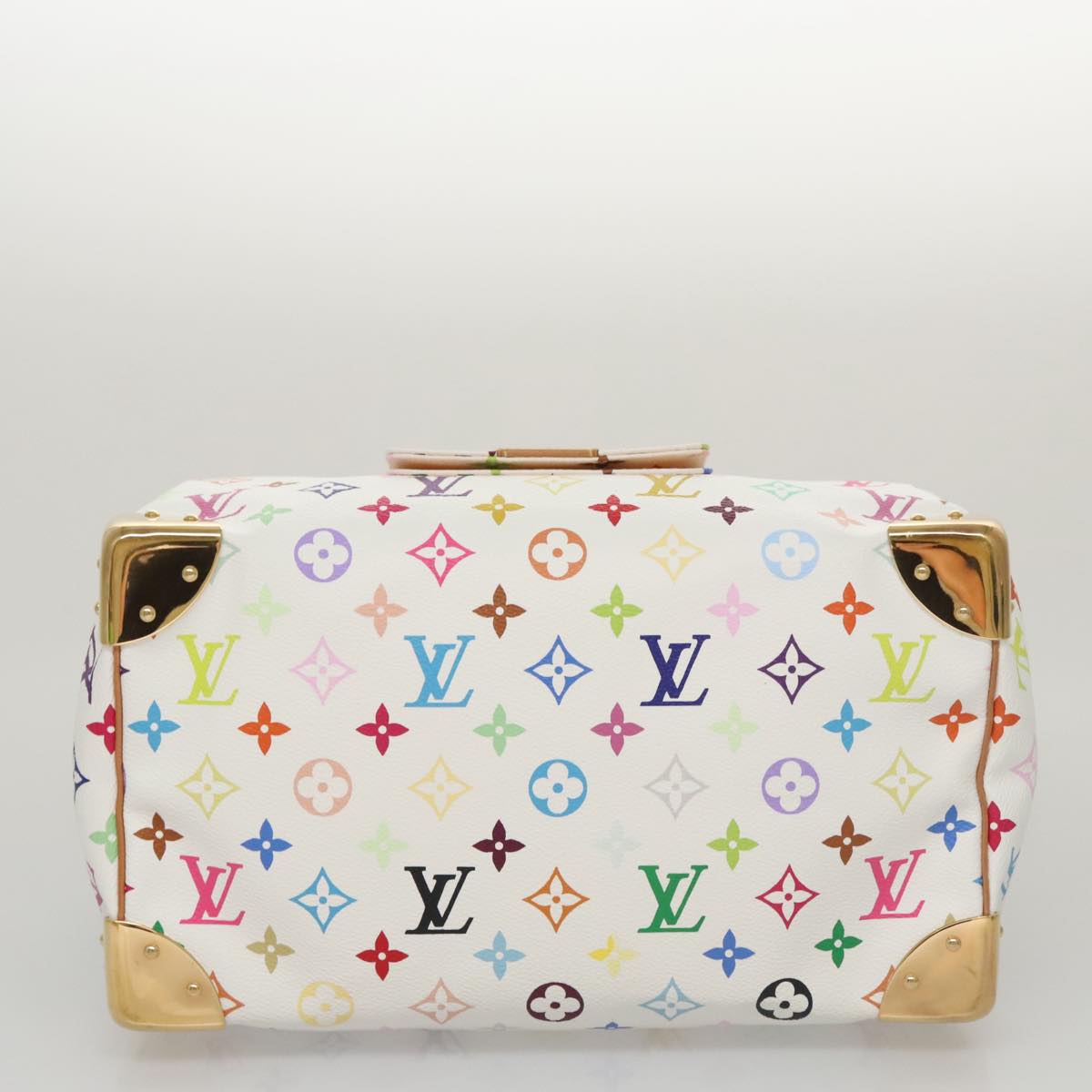 LOUIS VUITTON Monogram Multicolor Speedy 30 Hand Bag White M92643 LV PP087A