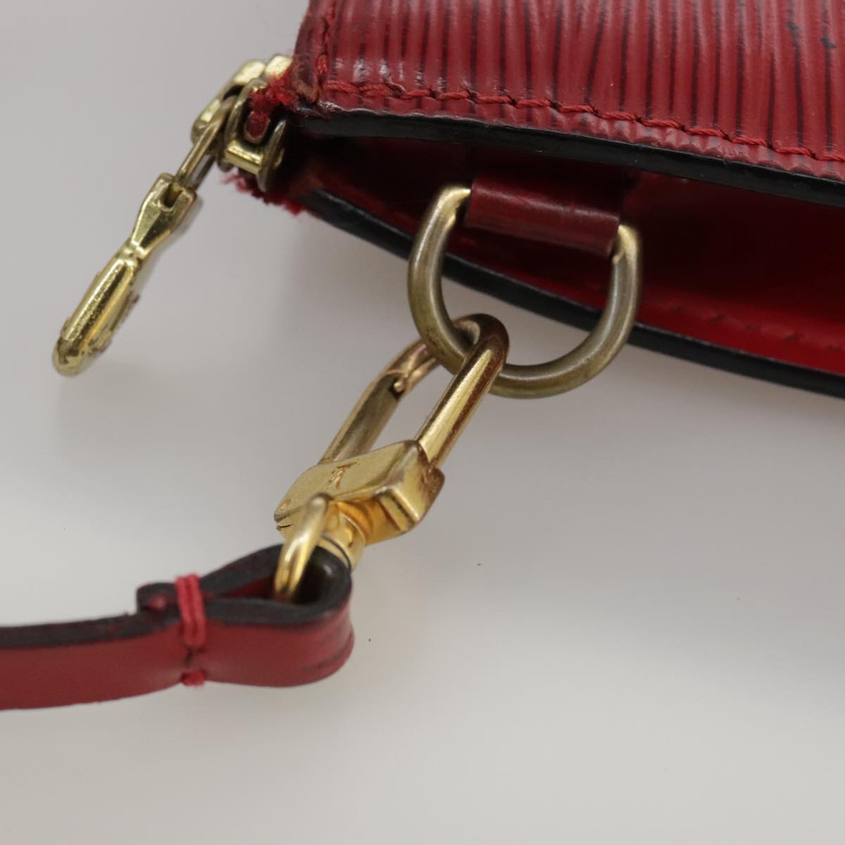 LOUIS VUITTON Epi Pochette Accessoires Accessory Pouch Red M52987 PP089