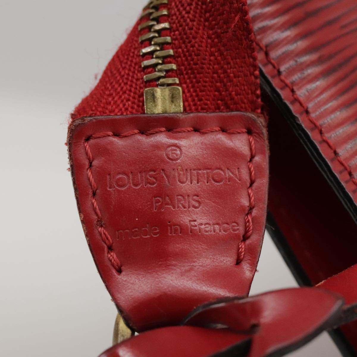 LOUIS VUITTON Epi Pochette Accessoires Accessory Pouch Red M52987 PP089