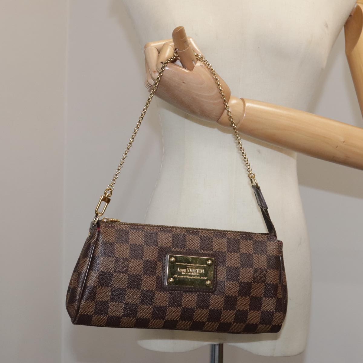 LOUIS VUITTON Damier Ebene Eva Shoulder Bag 2way N55213 LV PP109
