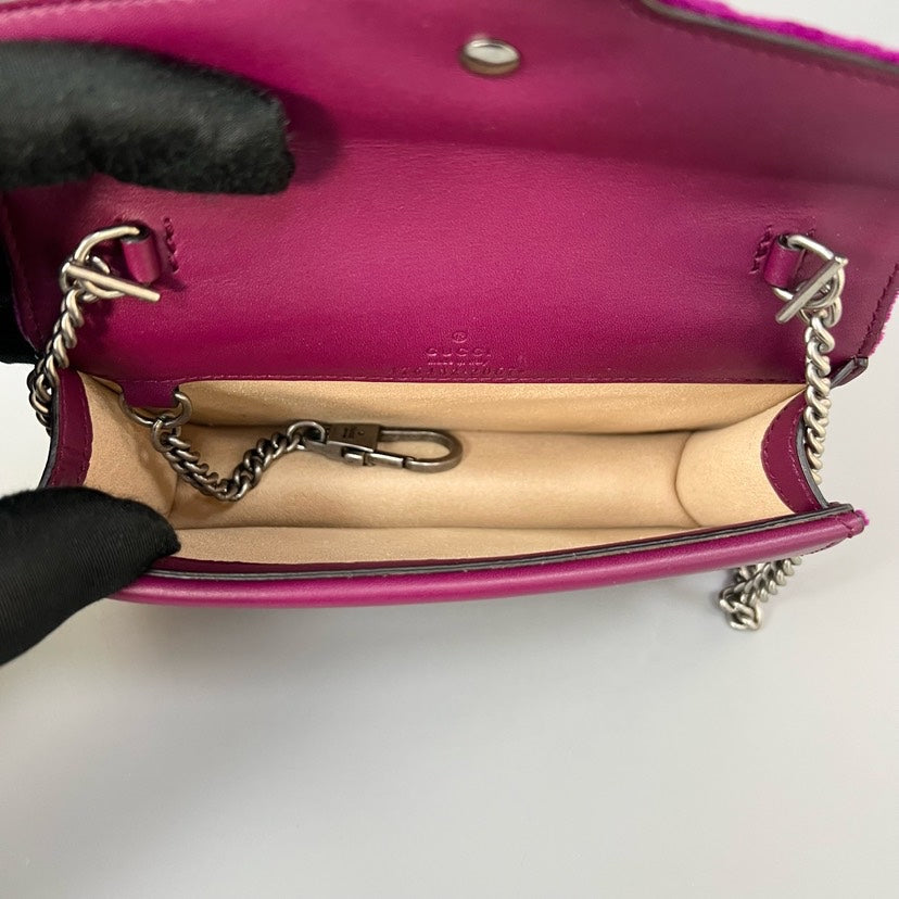 GLM-- Dionysus Mini Velvet Purple Shoulder Bag 16x10cm