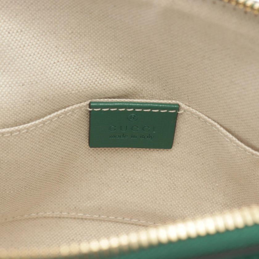 GLM-- Horsebit 1955 Mini Top Handle Bag Green Black Straw Leather 2WAY Handbag