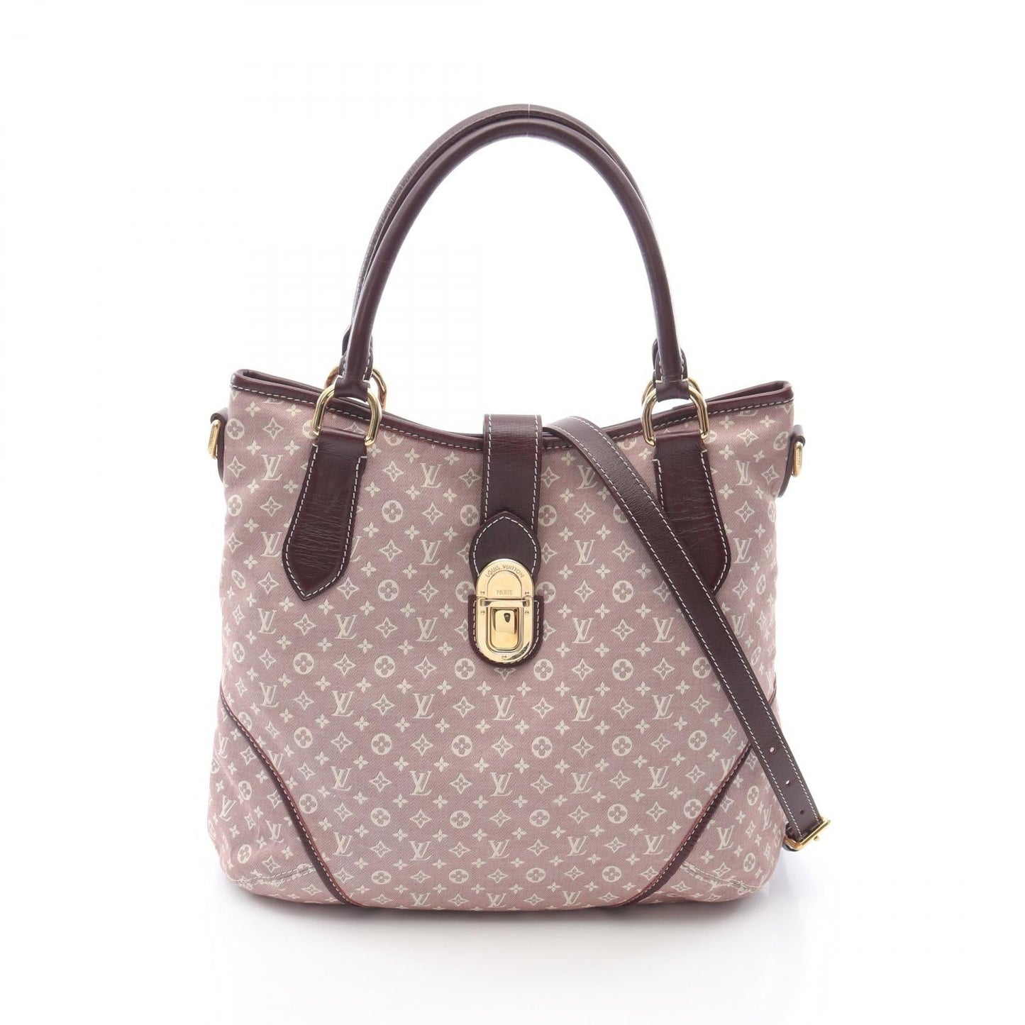 Pre-loved GLM-elegy monogram idyl Sepia Handbag canvas leather Bordeaux ivory 2WAY - Condition B 2101218798913