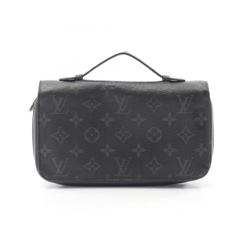 Pre-loved GLM-Zippy XL Monogram Eclipse round zipper long wallet PVC leather black - Condition B 2107601077672