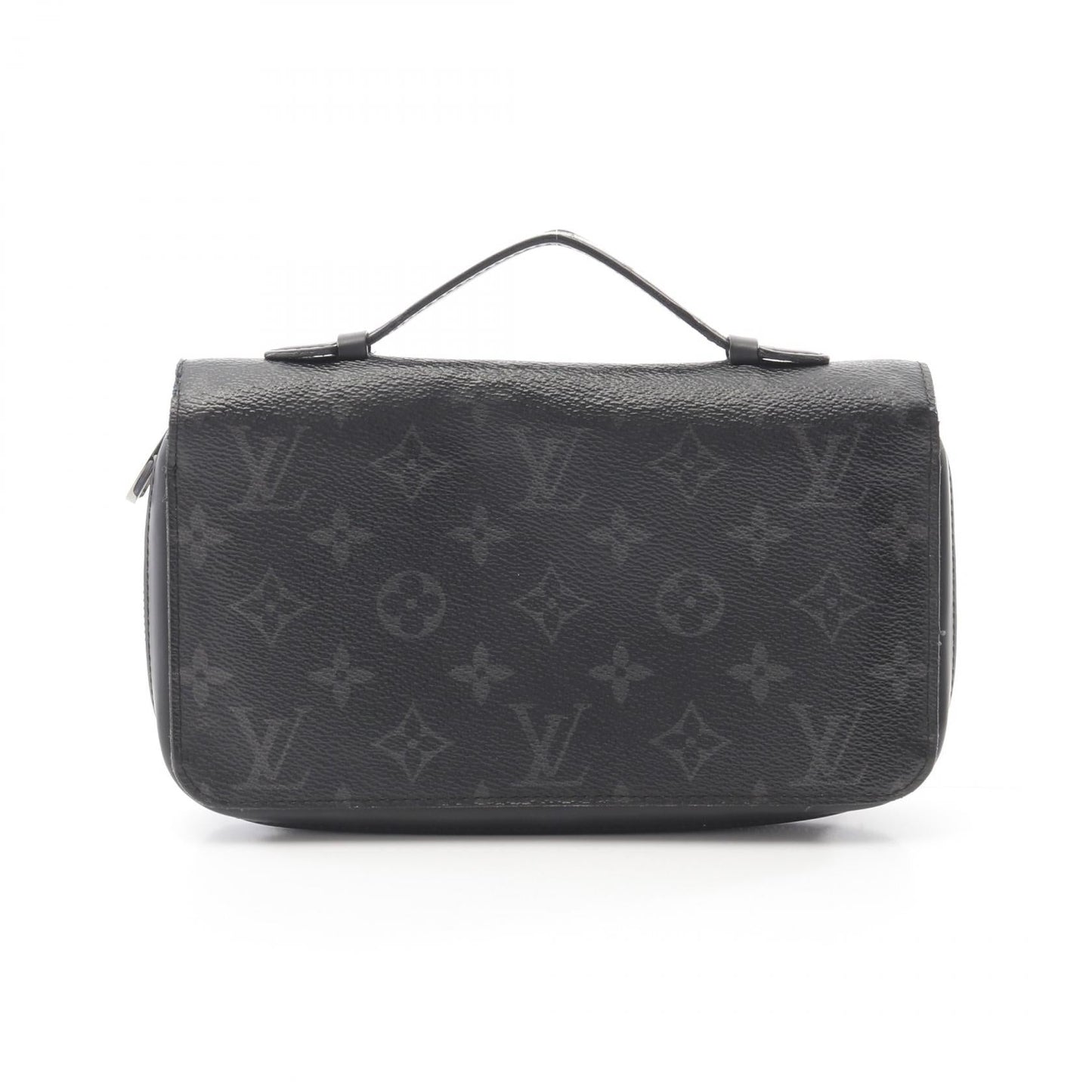 Pre-loved GLM-Zippy XL Monogram Eclipse round zipper long wallet PVC leather black - Condition B 2107601077672