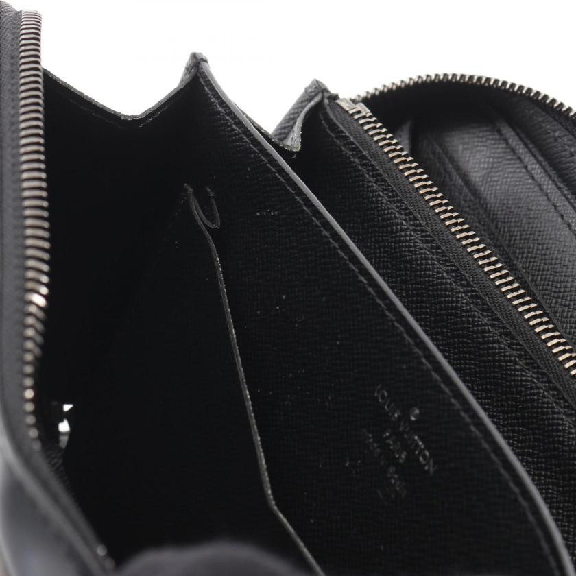 Pre-loved GLM-Zippy XL Monogram Eclipse round zipper long wallet PVC leather black - Condition B 2107601077672