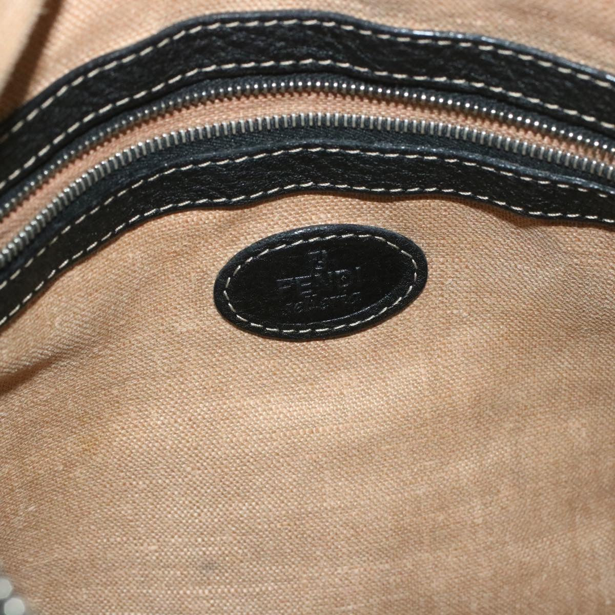 FENDI Shoulder Bag Leather Black rd1013