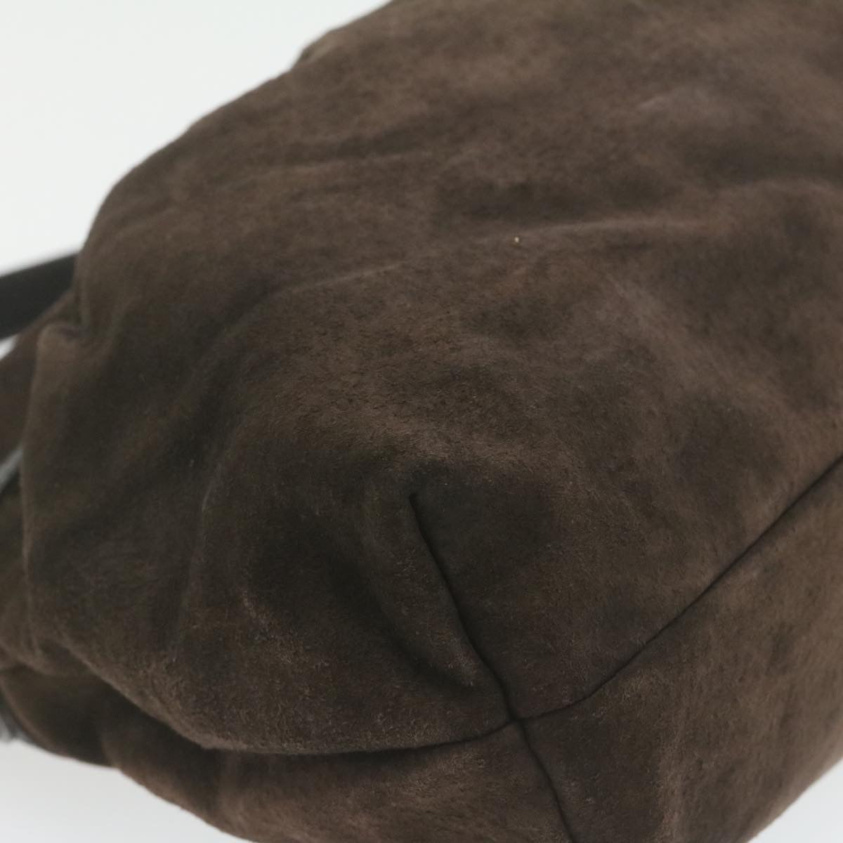 FENDI Suede Shoulder Bag Brown rd1906