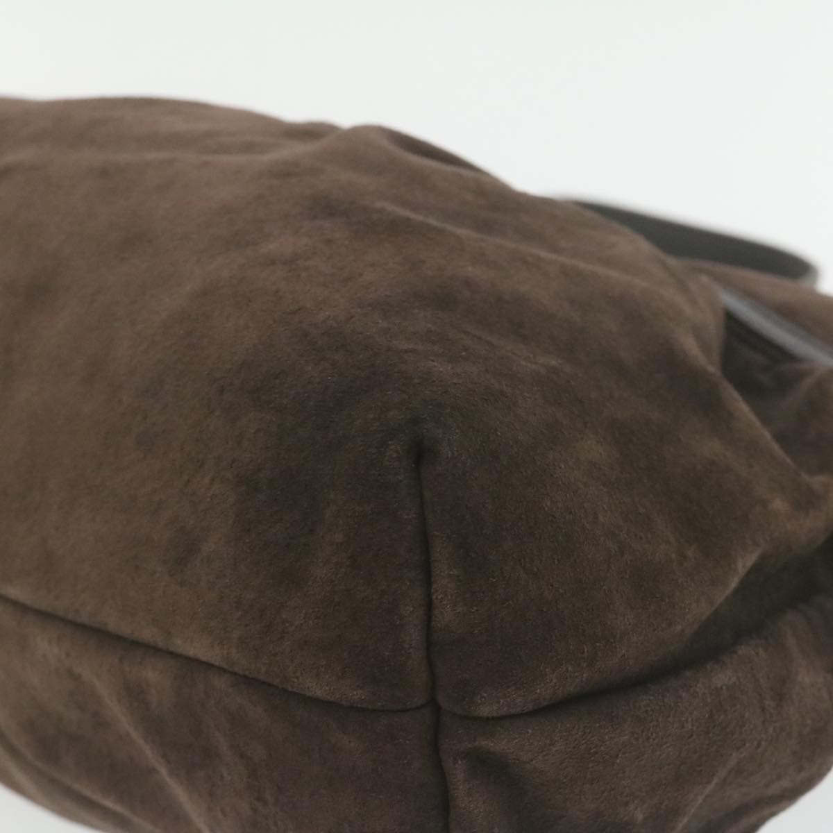 FENDI Suede Shoulder Bag Brown rd1906