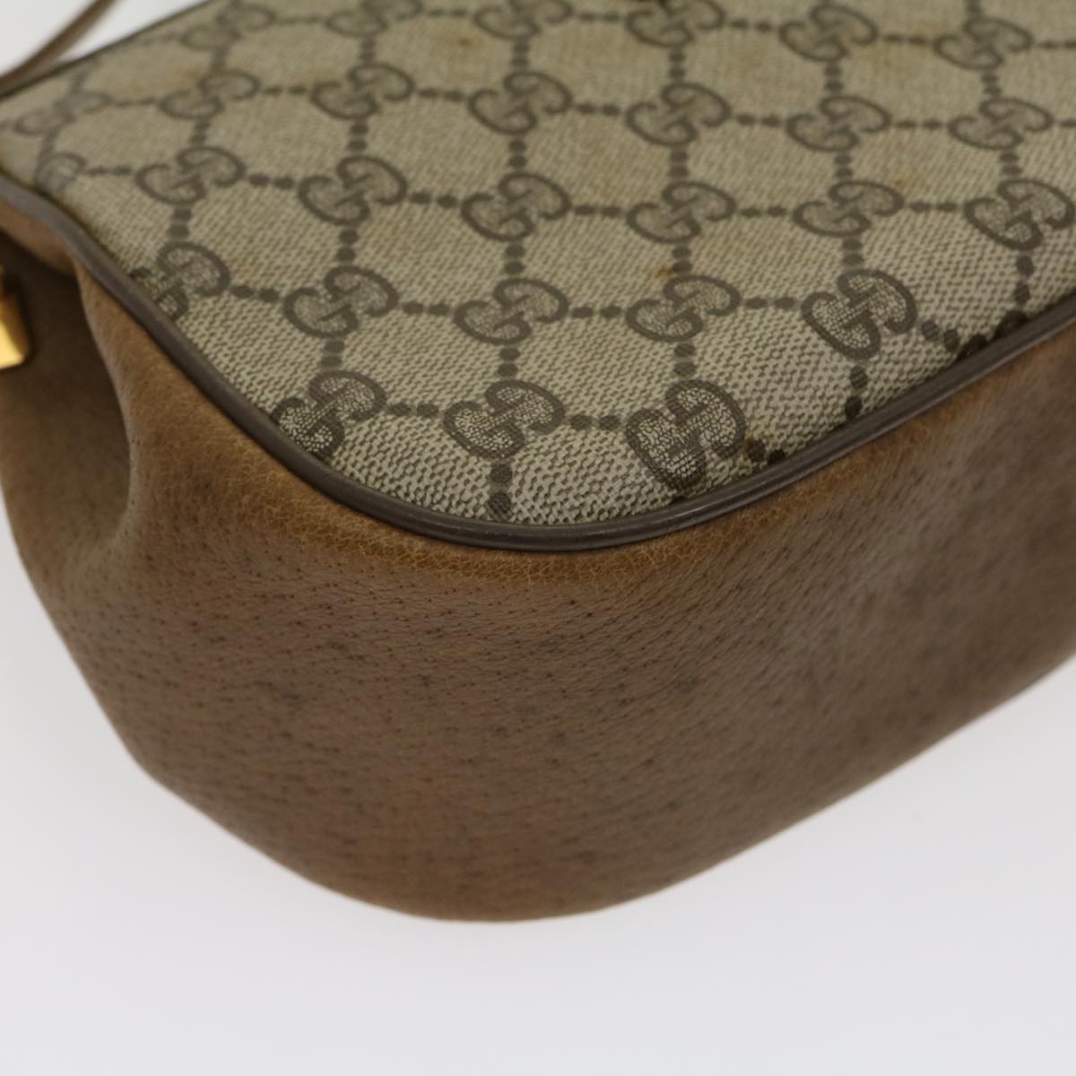 GUCCI Web Sherry Line GG Canvas Shoulder Bag Beige Red Green 116 rd2110