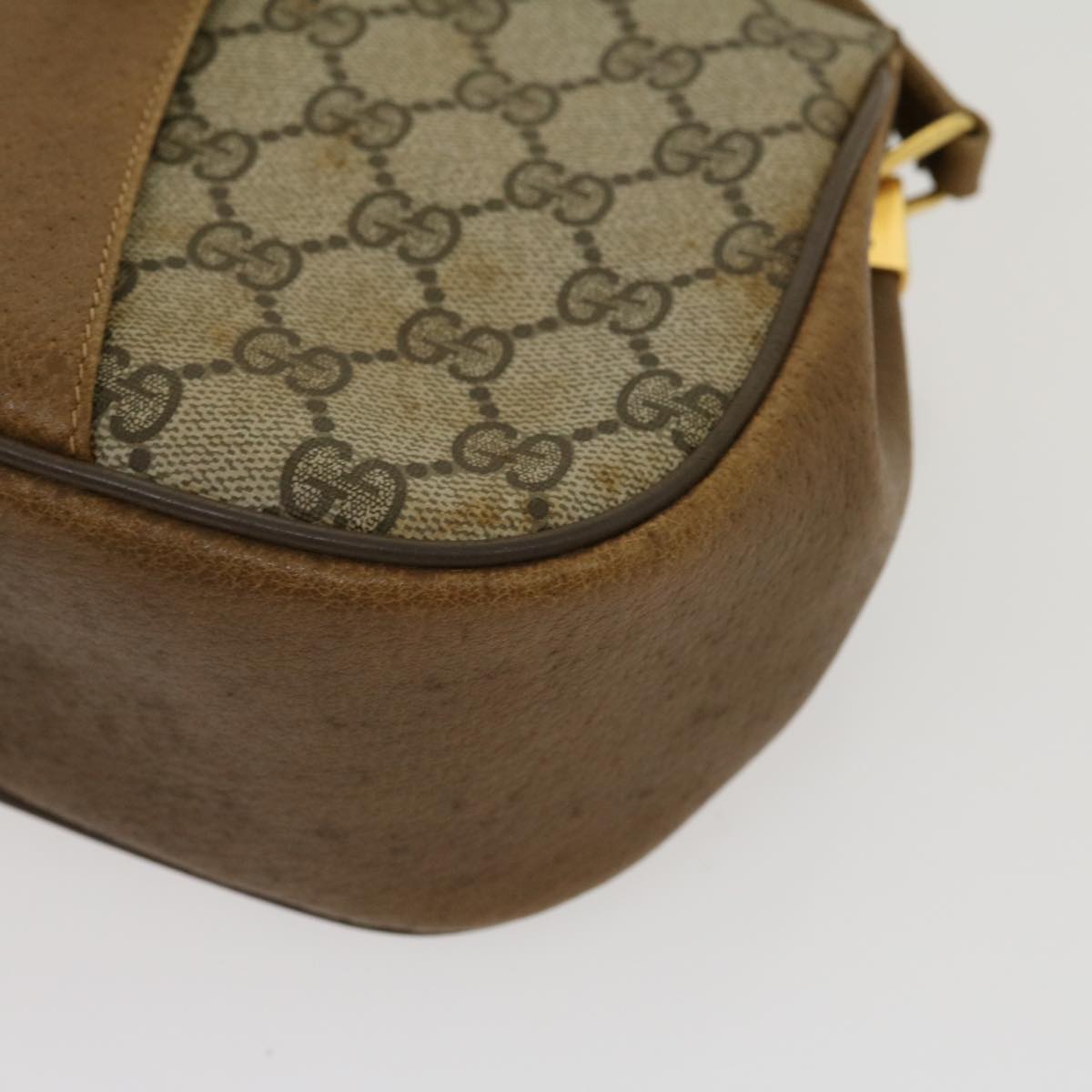 GUCCI Web Sherry Line GG Canvas Shoulder Bag Beige Red Green 116 rd2110