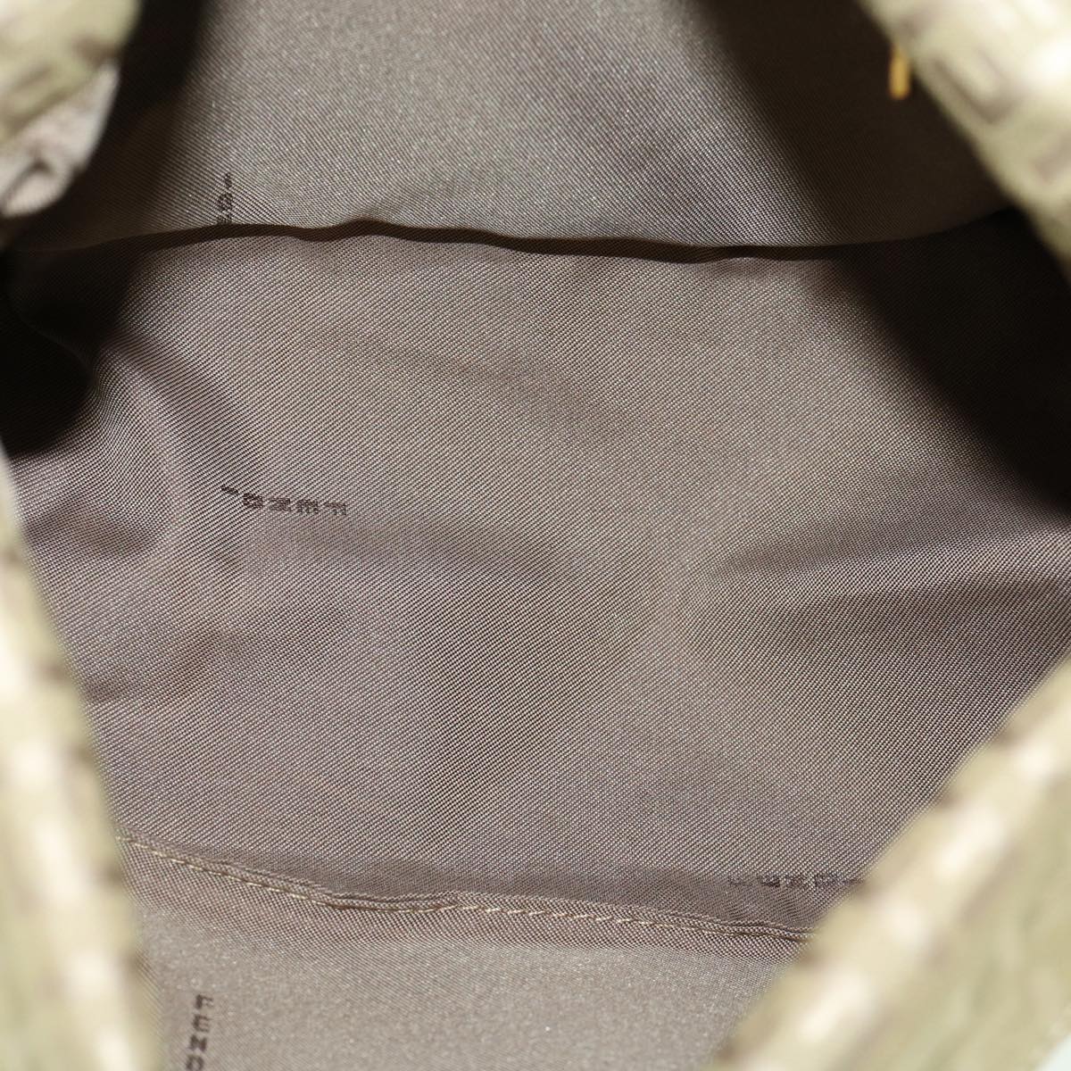 FENDI Zucchino Canvas Shoulder Bag Khaki rd2328