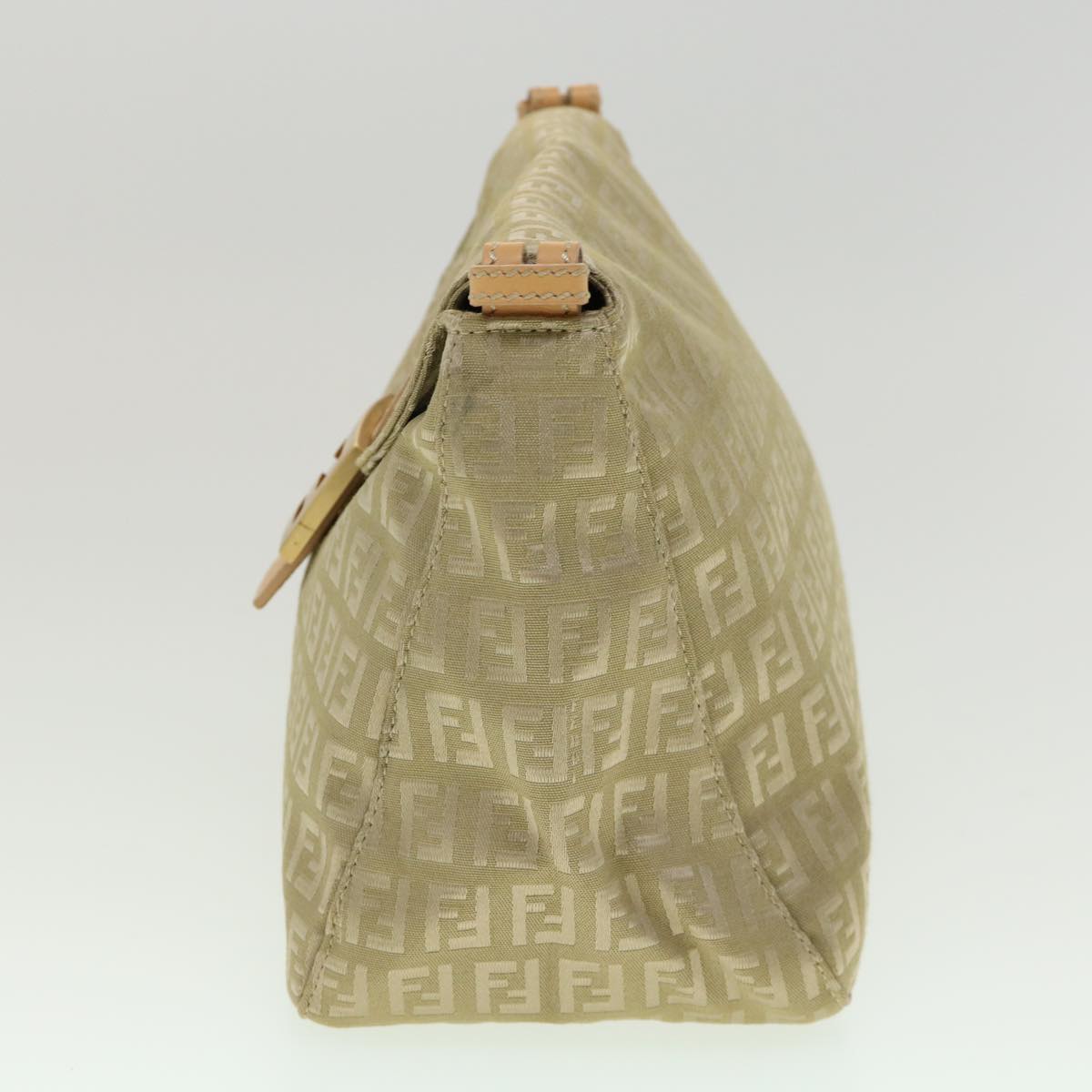 FENDI Zucchino Canvas Shoulder Bag Khaki rd2328