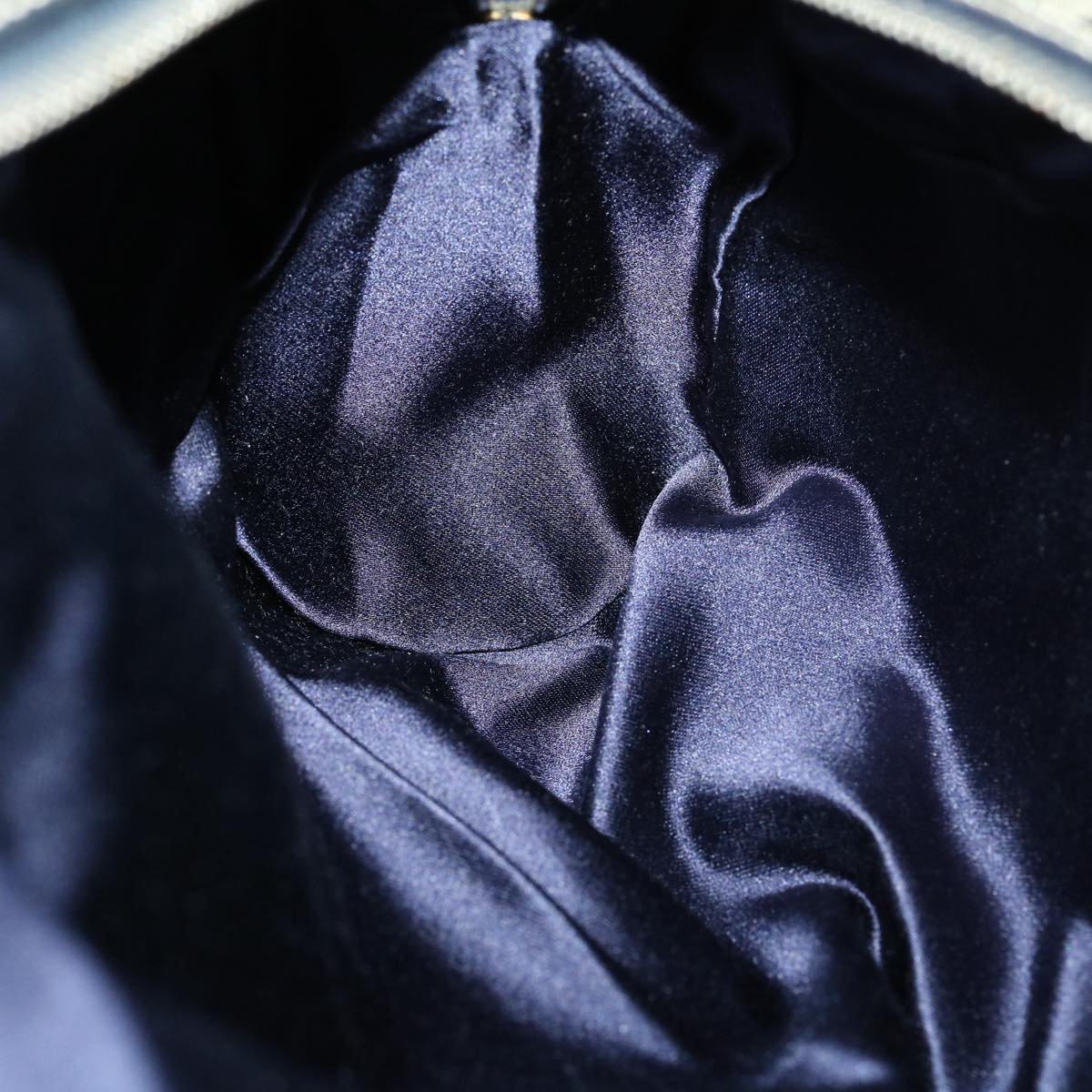 FENDI Zucchino Canvas Hand Bag Navy rd2345