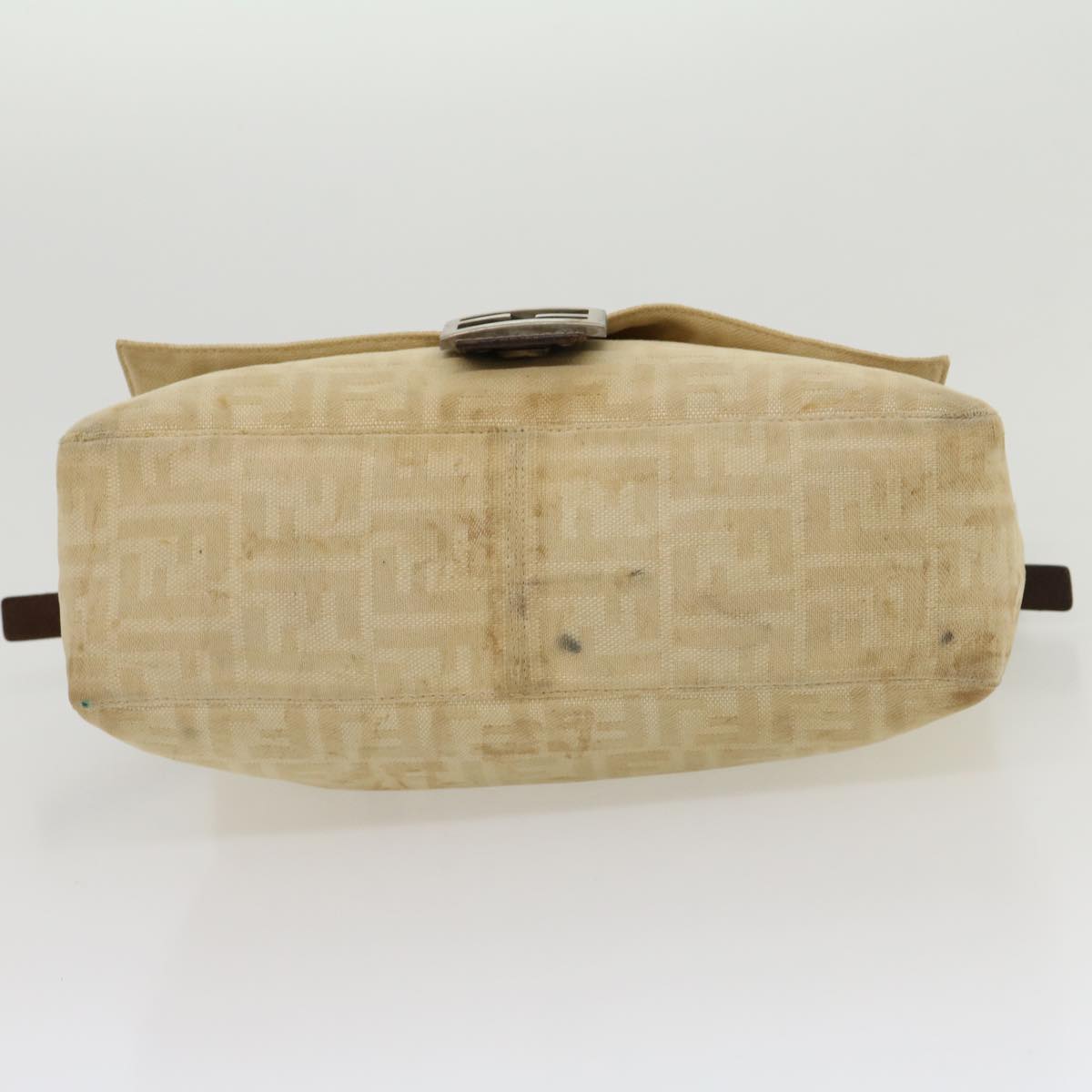 FENDI Zucca Canvas Mamma bucket Shoulder Bag Beige rd2367