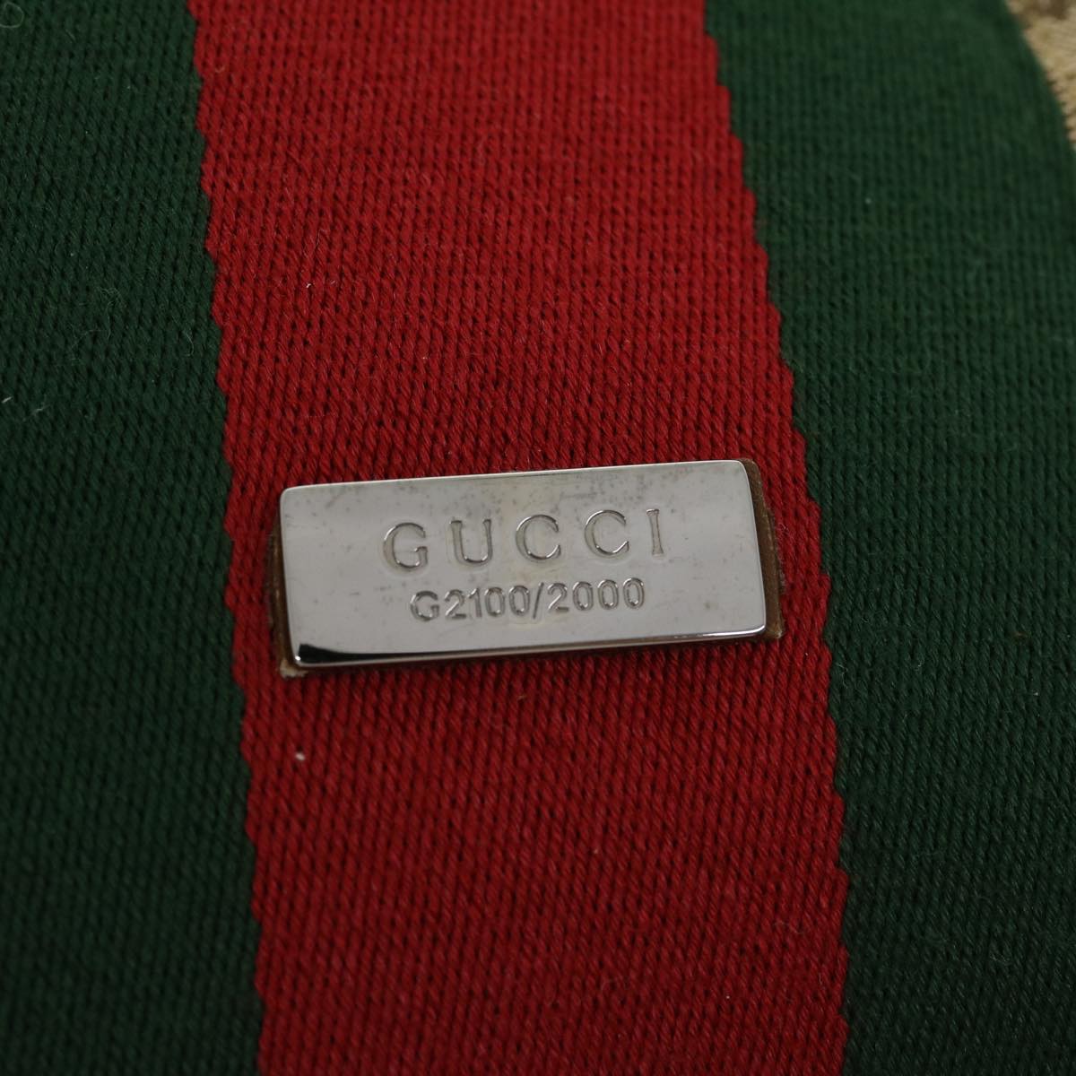 GUCCI GG Canvas Web Sherry Line Hand Bag Beige Red Green 20580025100 rd2378