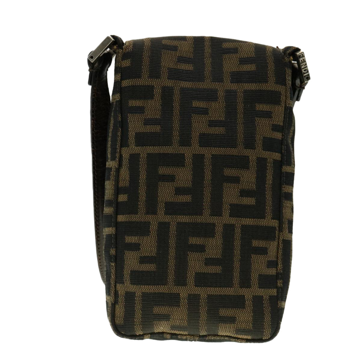 FENDI Zucca Canvas Shoulder Bag Brown rd2454