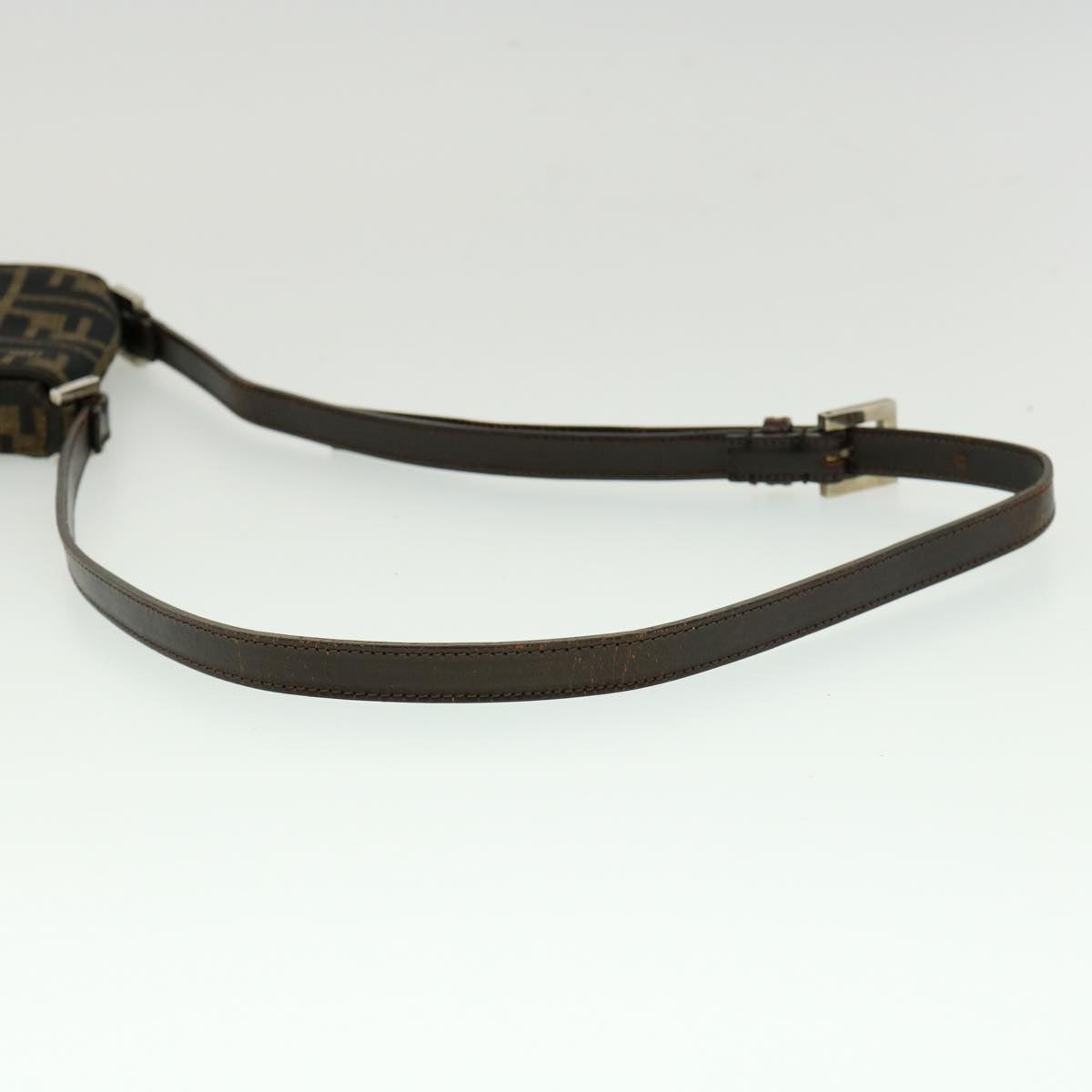 FENDI Zucca Canvas Shoulder Bag Brown rd2454