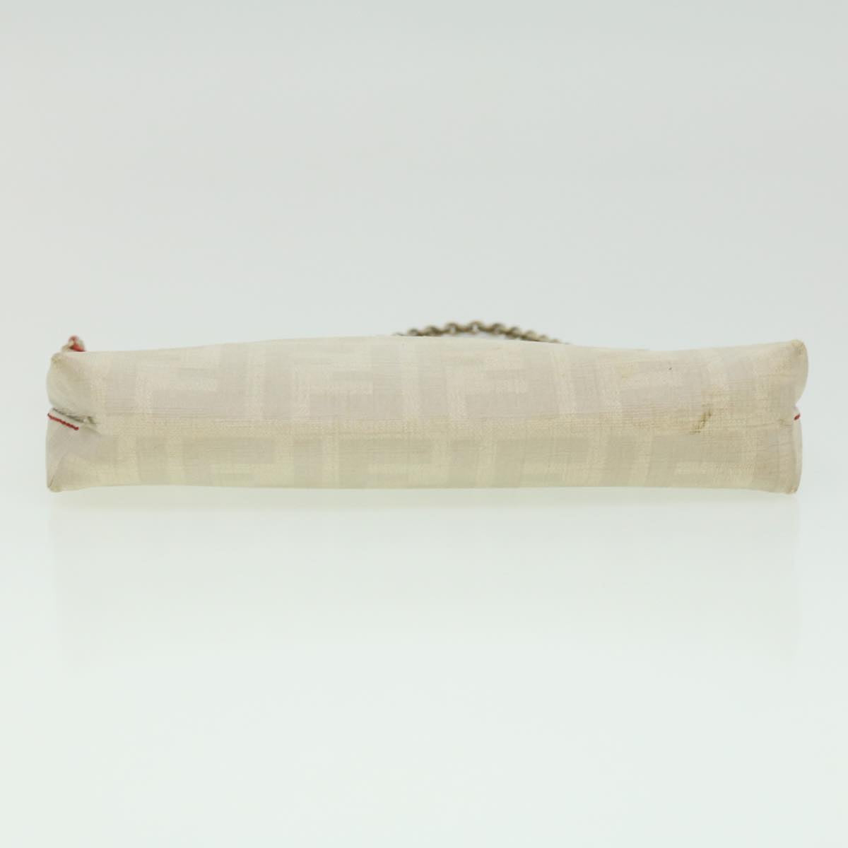 FENDI Zucca Canvas Chain Pouch White rd2884