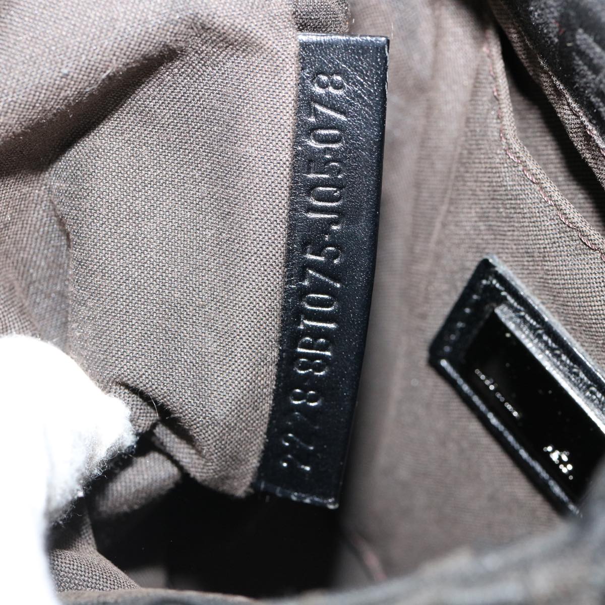 FENDI Zucchino Canvas Shoulder Bag Brown rd2894