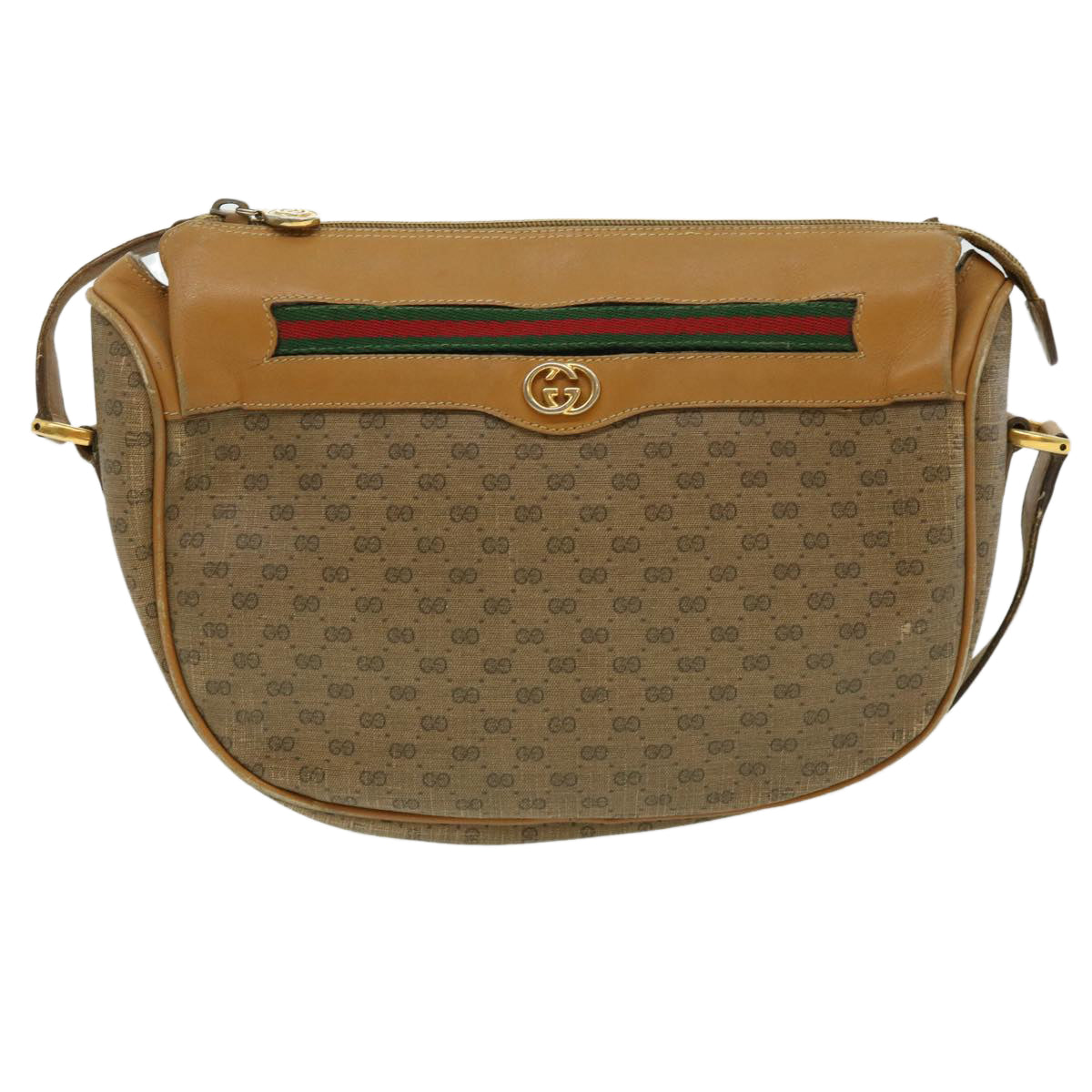 GUCCI Micro GG Canvas Shoulder Bag Brown 001580918 rd2931