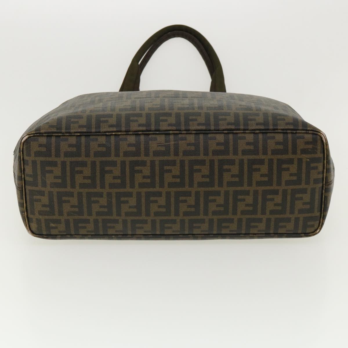 FENDI Zucca Canvas Tote Bag PVC Leather Brown rd2937