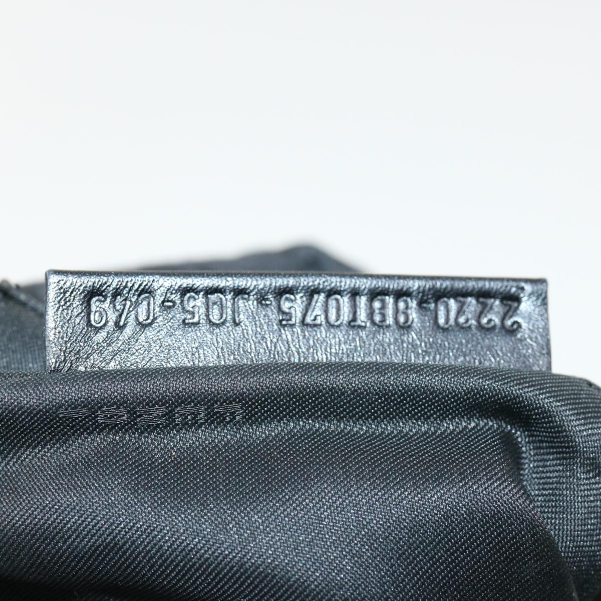FENDI Zucchino Canvas Mamma Baguette Shoulder Bag Nylon Black rd3006