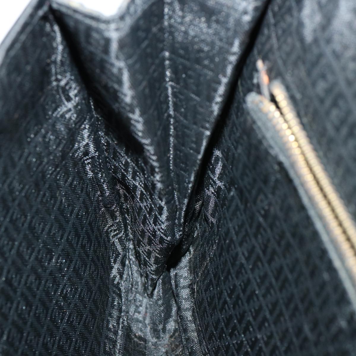 FENDI Zucchino Canvas Shoulder Bag Black rd3030