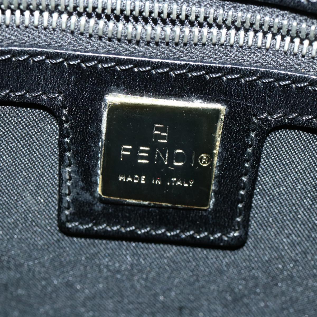 FENDI Zucca Canvas Shoulder Bag Black rd3223