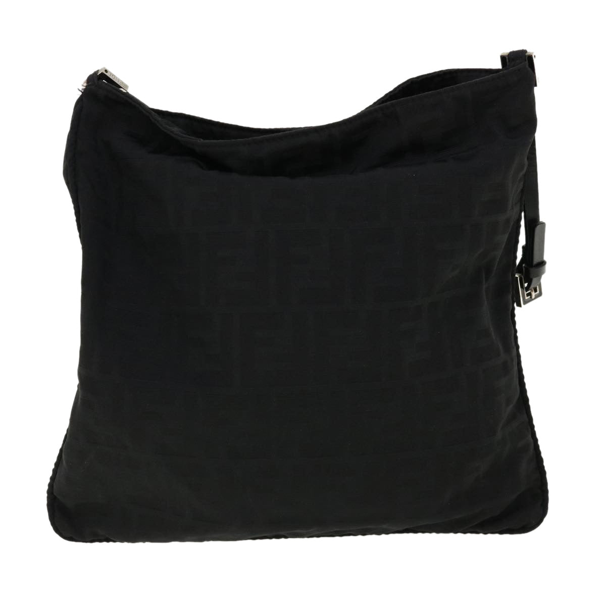 FENDI Zucca Canvas Shoulder Bag Black rd3223