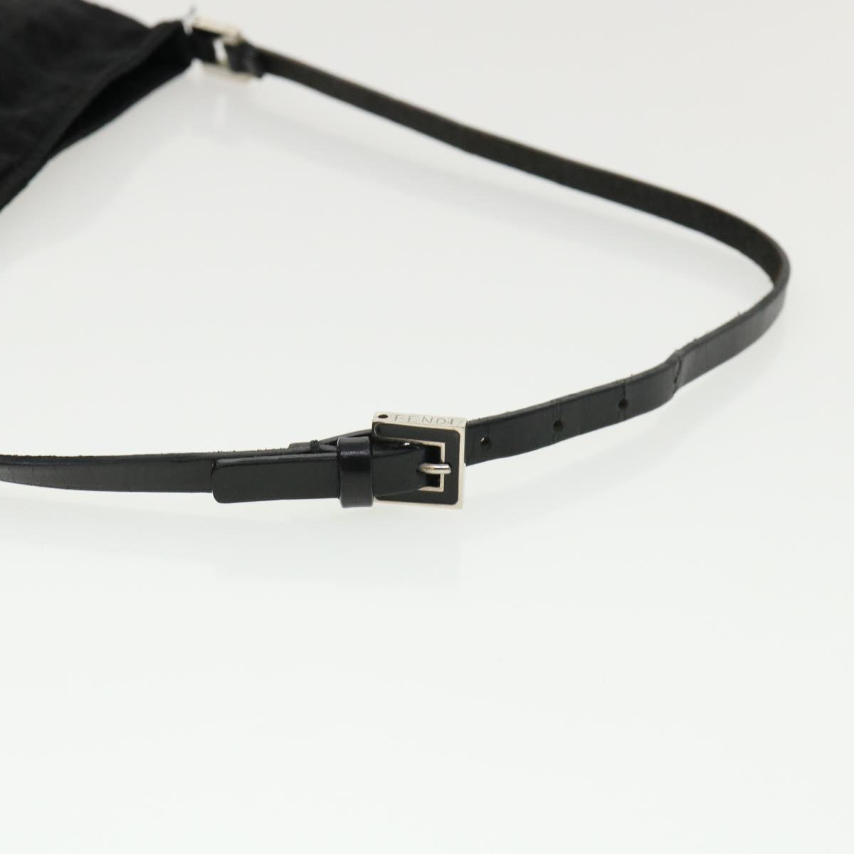 FENDI Zucca Canvas Shoulder Bag Black rd3223