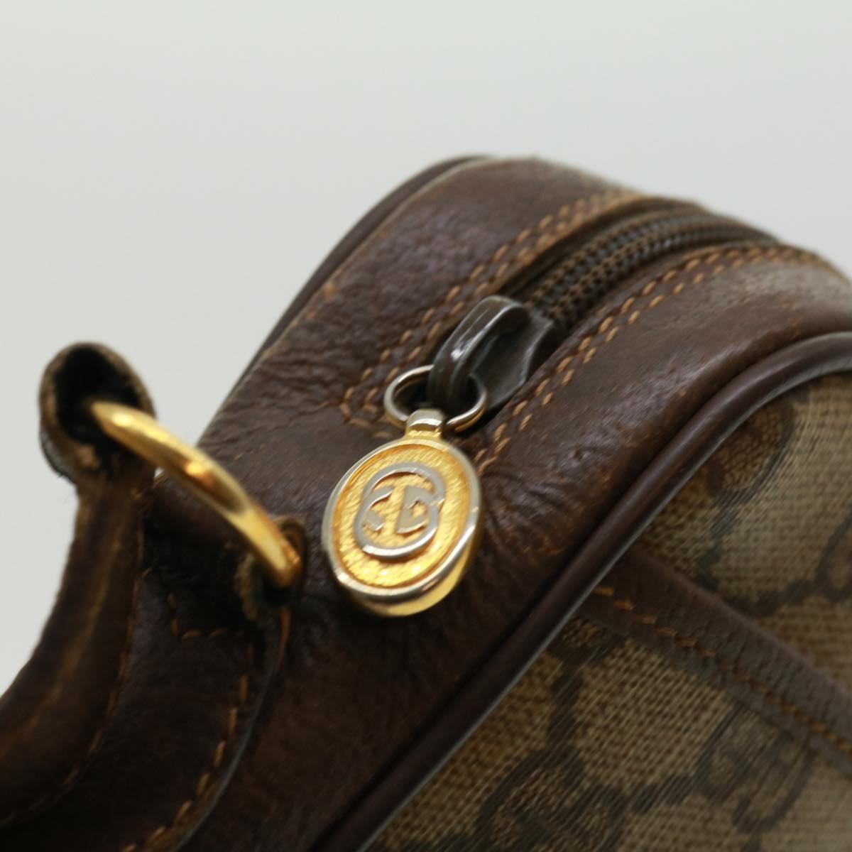GUCCI GG Canvas Web Sherry Line Shoulder Bag Beige Red Green rd3519