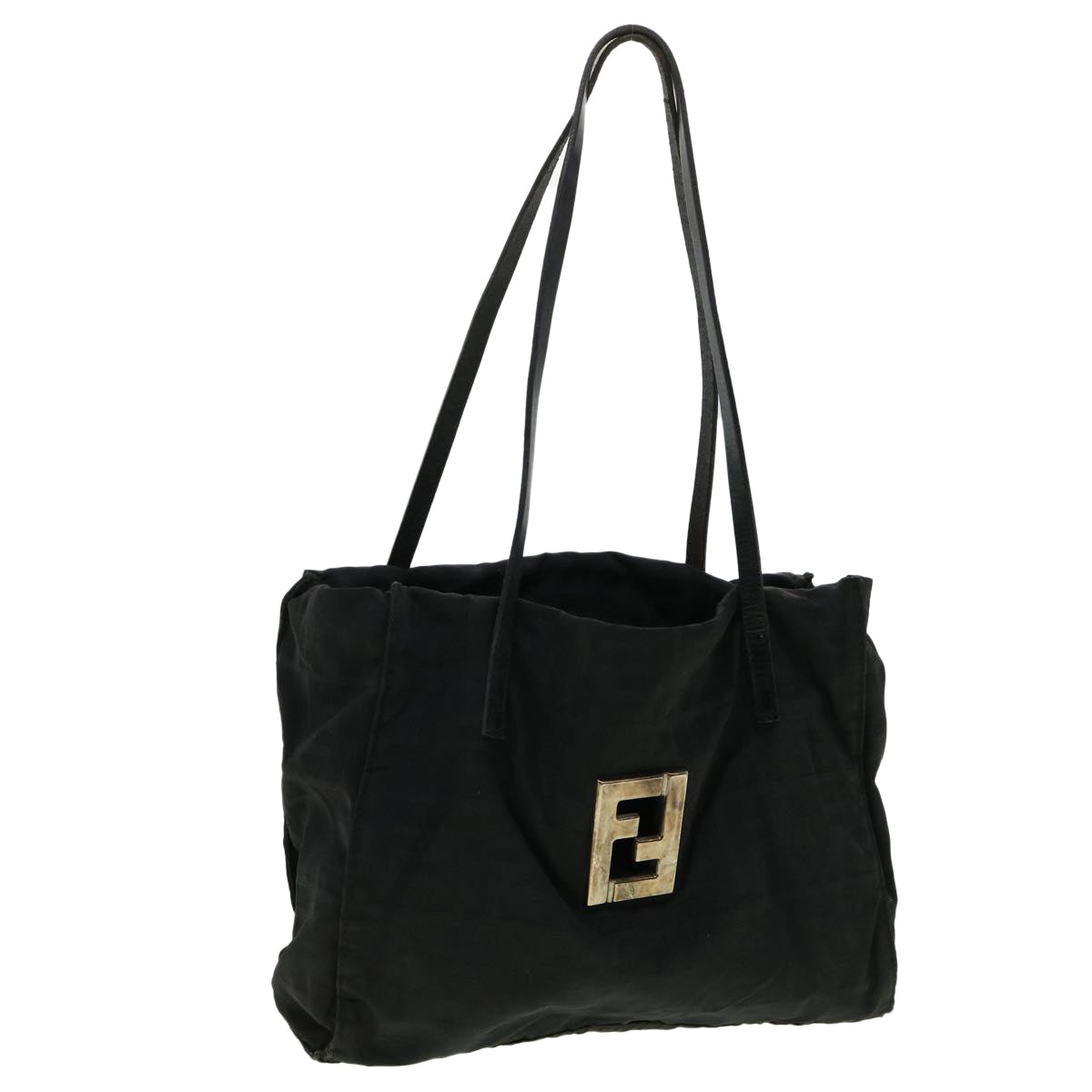 FENDI Zucca Canvas Tote Bag Nylon Black rd3648